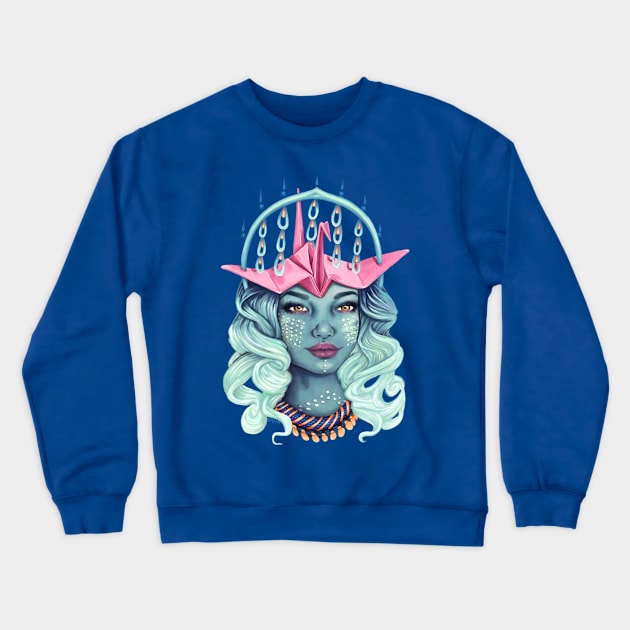 Tsuru Girl Crewneck Sweatshirt by Lyara Costa